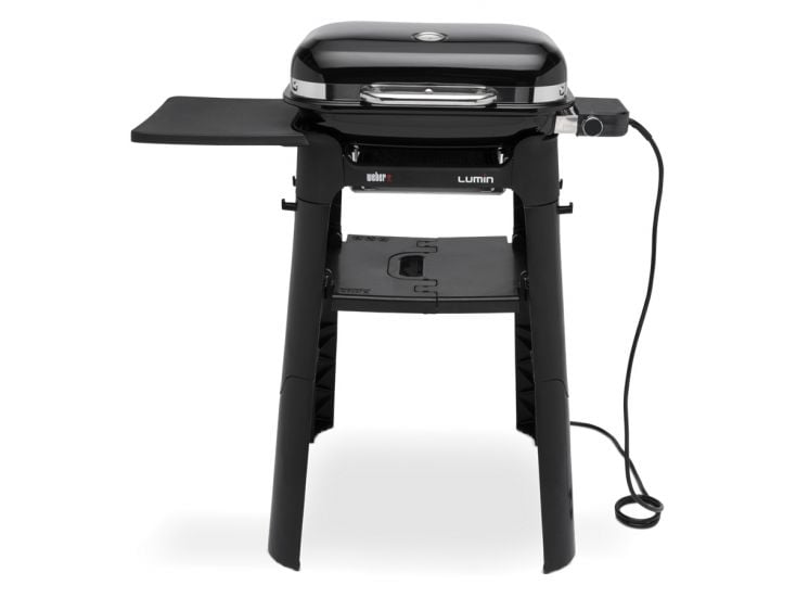 Weber Lumin Compact Black barbecue elettrico con supporto