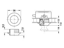 Obelink pulsante push-lock - Silver thumbnail